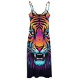 thumbnail image 5 of Tiger Animal Graffiti Sleeveless Dress Women's Luxury Party Dress Birthday Dresses for Women, 5 of 7