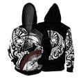 thumbnail image 3 of Sudadera con capucha con estampado de guerrero de tendencia de moda, sudadera con cremallera, informal y versátil, sudadera con capucha para hombre, sudaderas cómodas para hombre, sudadera con capucha, 3 of 5