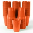 thumbnail image 6 of Exquisite 12 oz Disposable Cups - 300 Heavy Duty Plastic Cups - Orange, 6 of 9