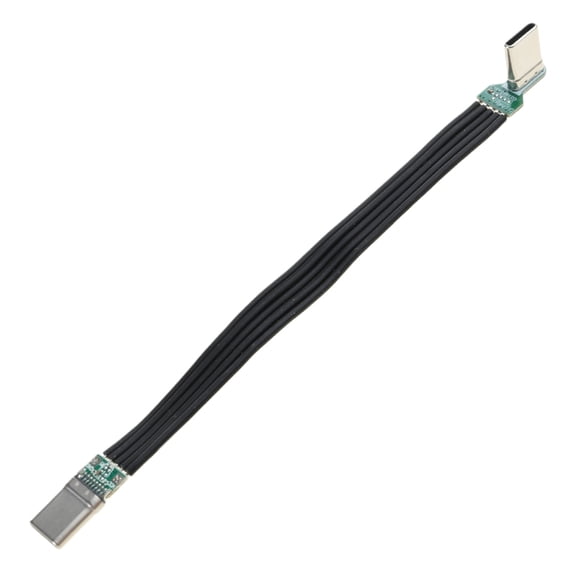 JZROCKER Flat Silicone Type C Cable Left/Right Angled Connectors Tight Space Charging