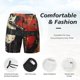 thumbnail image 3 of Balery Abstract Skull Guitar Art Bañador para hombre, shorts de playa de secado rápido con entrepierna y forro de compresión-XX-Large, 3 of 6