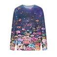 thumbnail image 4 of Sudadera estampada con cuello redondo y manga larga para mujer a la moda Fridja bvmnju676, 4 of 5
