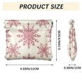 thumbnail image 3 of PU Leather Coin Purse Wallet Compact Water-Resistant Card Cases Money Organizers Elegant Red Snowflakes Pattern, 3 of 7