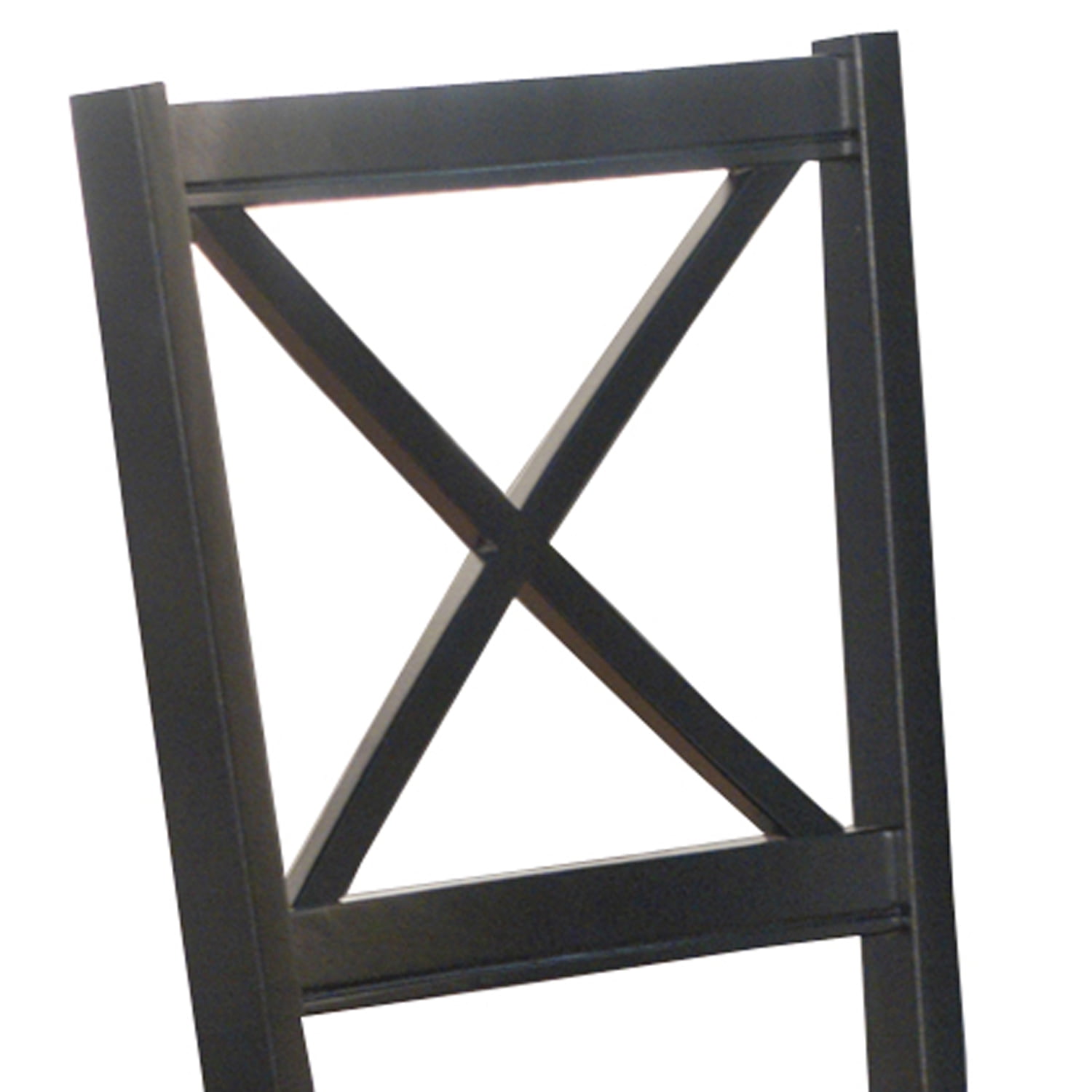TMS Virginia Indoor Cross-Back Dining Chair, Set of 2, Black