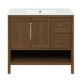 thumbnail image 6 of Château 36" Freestanding Bathroom Vanity in Brown Oak with Sink Top, 6 of 9