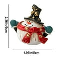 thumbnail image 3 of Matoen Christmas Snowman Figurines Table Top Decor, Mini Resin Snowmen Xmas Tabletop Decoration for Home Desk Shelf Fireplace Mantle Winter Holiday Party Supplies, 3 of 6