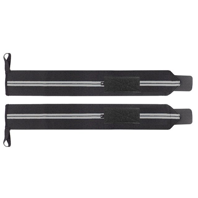 Greeniant Muñequera elástica Entrenamiento Fitness Acolchado Brace Correa Power Hand Support Band Bar Relief Muñequeras profesionales Accesorios para máquinas de ejercicios Gris