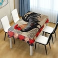 thumbnail image 7 of Vintage Rooster Rectangle Tablecloth Waterproof Polyester Table Clothative Stain Resistant & Wrinkle Resistant Washable Table Cover for Dining Table/Party/Camping 60x90 Inch Decor Gift, 7 of 7