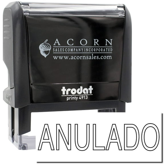 Large Self-Inking Outline Anulado Stamp, Trodat Printy 4913, Press and Print Stamping, Impression Size 7/8" x 2-1/4", Up to 10,000 Impressions - Black Ink