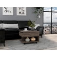 thumbnail image 3 of TUHOME Luanda Lift Top Coffee Table with Concealed Storage and Wheels, Brown, 3 of 7