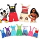 thumbnail image 2 of Disney-Conjunto de mono de Mickey Mouse para niños y niñas, ropa informal de una pieza, manga voladora, Moana, sirena, Ariel, Verano, 2 of 4