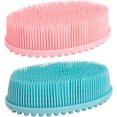thumbnail image 1 of Juego de 2 cepillos de ducha corporal exfoliantes de silicona, 1 of 5