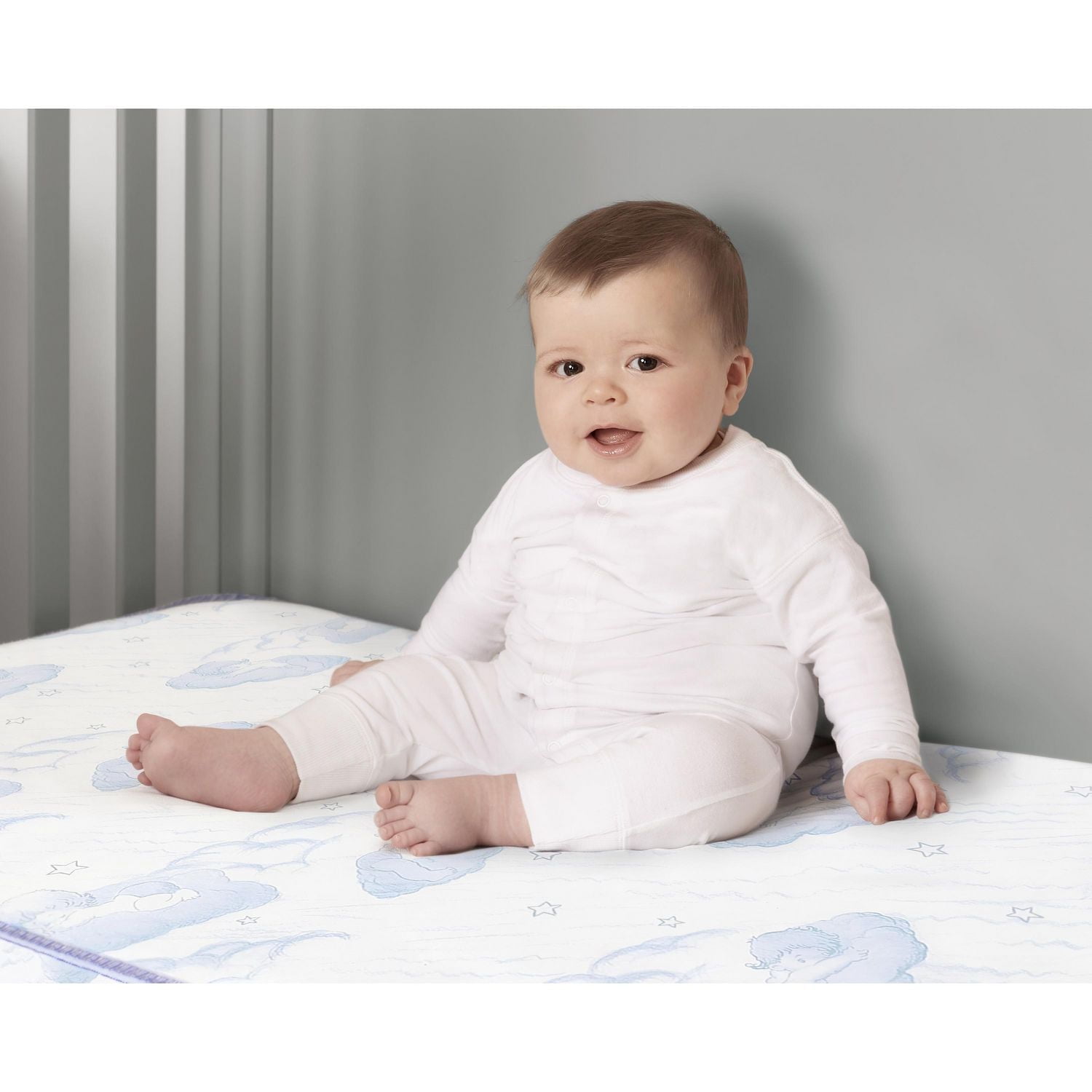 Dream On Me Twilight 5” 80 Coil Spring Crib and Toddler Bed Mattress In Blue