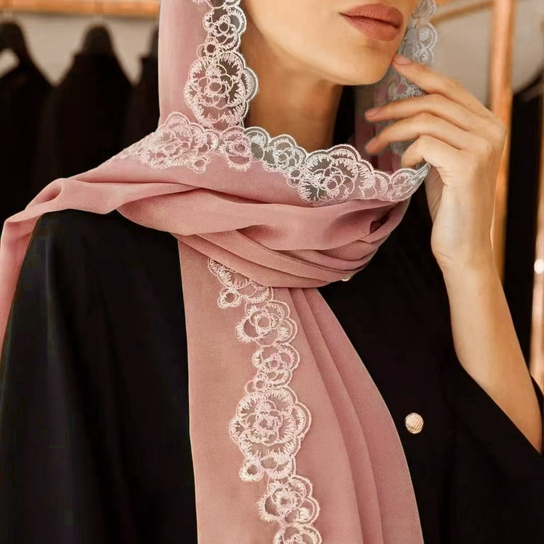 XinDshop Chiffon Scarf Fashionable Dress Up Gauze Summer Solid
