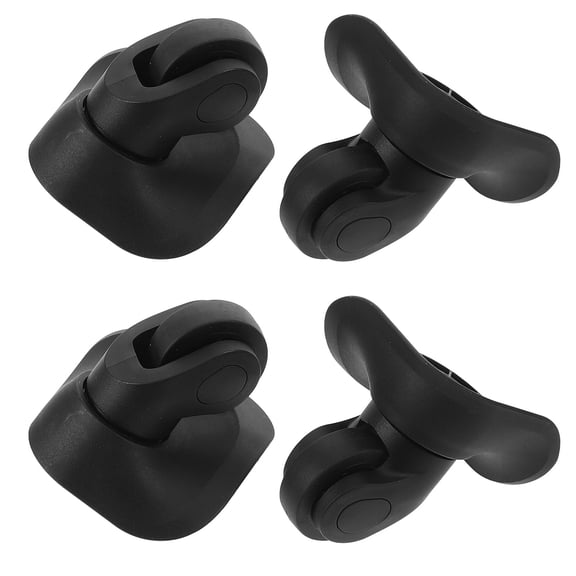 LEORX 2Pcs Travel Luggage Swivel Wheels Replacement in Black Plastic