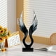 thumbnail image 4 of Escultura de alas, figura decorativa, estatua moderna, adorno de escritorio para entrada, chimenea, decoración del hogar, regalo de inauguración de la Gris, 4 of 9