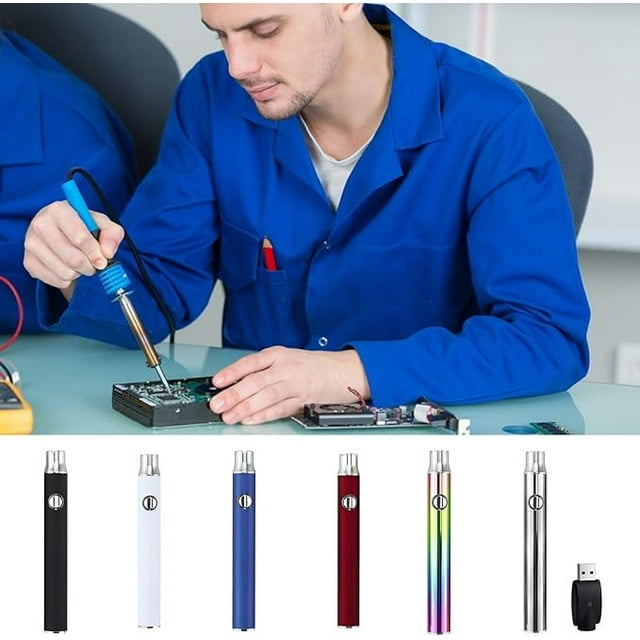 Uscallm 9 Pcs Kit de Fer à Souder Portable USB Rechargeable 3 Niveaux de Tension Réglable Batterie 650mAh Stylo Outil de Soudure pour Réparation Électronique Bricolage