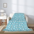 thumbnail image 2 of Rateoe Cartoon Teeth Pattern Flannel Throw Blanket, Ultra-soft Blanket for Bed, Couch, Car, Hypoallergenic Anti-pilling blanket-80"x60"(Vertical), 2 of 6
