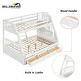 thumbnail image 3 of BELLEMAVE Twin over Full Bunk Bed with there drawer, bulid in ladder and storage stairs, Convertible into 2 beds, Bunk bed /Wood Bunk Bed for Teens(White), 3 of 10