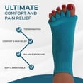 thumbnail image 3 of Happy Feet Toe Alignment Separator Socks, Prevent Foot Cramps and hammertoes, Toe Separator Massage Socks, 3 of 13