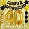thumbnail image 5 of Northern Brothers 40th Birthday Balloon Decorations, 20 Pieces, Black, 5 of 5