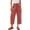 Watermelon Red, variant on BUIGTTKLOP Capri Sweatpants for Women Drawstring High Waisted Cropped Pants Baggy Sweat Lounge Capris