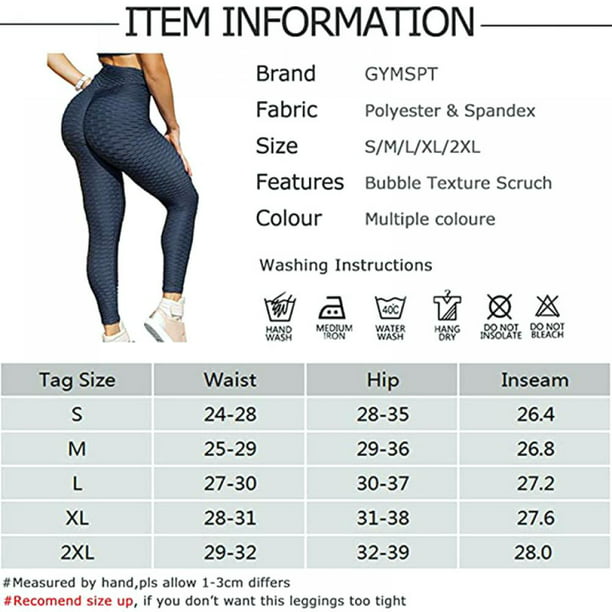 Women's High Waist Yoga Pants Tummy Control Slimming Textured