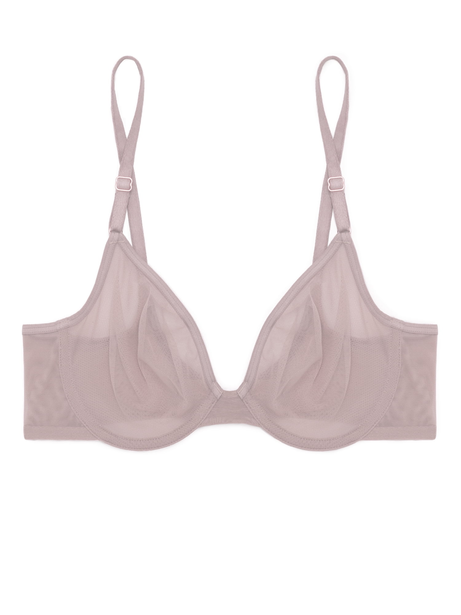 Smart & Sexy Women's Sheer Mesh Demi Underwire Bra, Single and 2-Pack