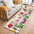 thumbnail image 2 of Spring Floral Large Area Rugs for Bedroom Living Room, Non Slip Carpet Bedside Rug, Summer Tulip Butterfly Elegant Botanical Rectangular Floor Cover Kitchen Accent Rug 2'x6' for Dining Room/Office, 2 of 9