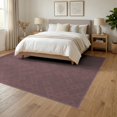 thumbnail image 3 of ODIKA 6'x9' Washable Area Rug Easy Care, Non-Shedding, Solid Boho Geometric Design With Tonal Mauve Diamond Lattice Accents for Queen Size Bedroom Under Bed Master Suite, 3 of 7