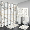 thumbnail image 3 of CSCHome HD Printed Shower Curtain Waterproof Bathroom Shower Curtain Bathroom Partition Shower Curtain Set of 4, 3 of 5