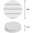 thumbnail image 1 of FMSHPON Grey Chevron Pattern Set of 8 Round Coaster for Drinks, Absorbent Ceramic Stone Coasters Cup Mat with Cork Base for Home Kitchen Room Coffee Table Bar Decor, 1 of 6