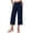 *Navy, variant on VBVC Women's Cotton-Linen Capri Pants,Drawstring Waist Rolled Cuff Casual Trousers For Women,Ladies Lightweight Summer Breathable Pants with Pockets,Beige,S-3XL