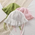 thumbnail image 7 of Ruyang Baby 2 Piece Outfits Cotton Linen Button-down Long Sleeve Bodysuits and Hat Summer Toddlers Casual Crawling Clothes, 7 of 7