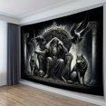 thumbnail image 2 of Tapiz para colgar en la pared con forma de trono guerrero nórdico vikingo, 150 x 130 cm, 2 of 2