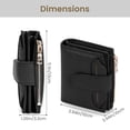 thumbnail image 3 of Small Wallet for Women, Stylish Leather Bifold Wallets Purse for Men with ID Window, Card Holders, RFID Blocking Lightweight, Black, 3 of 7