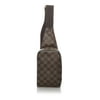 Unisex Pre-Owned Authenticated Louis Vuitton Damier Ebene Geronimos Canvas Brown Backpack