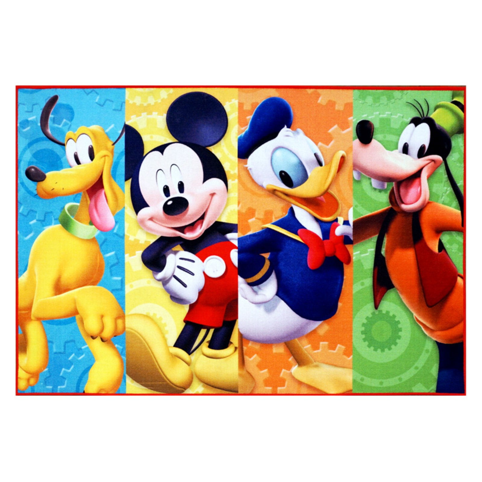 NEW DISNEY CHARACTER MICKEY MOUSE CLUBHOUSE THROW ACCENT RUG 44" X 31.5" CARPET 