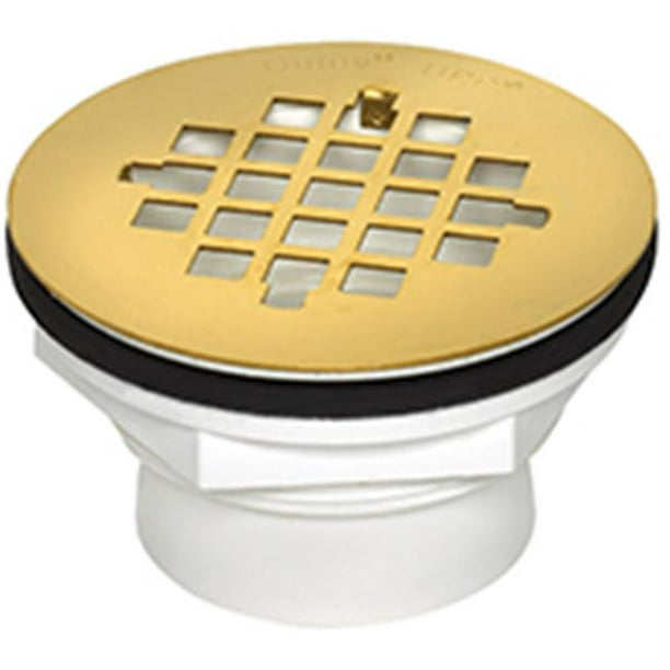 Oatey 42078 Shower Drain With Brass Cover 2 In.