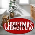 thumbnail image 3 of Merry Christmas Round Area Rug 3.3Ft Washable Circle Rugs for Dining Room Table, Winter Xmas Red Modern Art Non-Slip Carpet Floor Mats Indoor Outdoor Carpet Runner Aesthetic Home Decor, 3 of 8