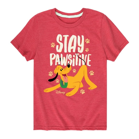 Disney Classics - Cats & Dogs - Stay Pawsitive - Toddler And Youth Short Sleeve Graphic T-Shirt