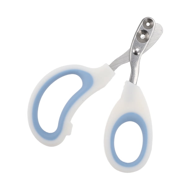 1 Pc Cortauñas Doble Agujero Duradero para Mascotas para Perro y Gato 3.94"x2.56" Blanco Azul