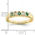 thumbnail image 2 of Primal Gold 10 Karat Yellow Gold Diamond with Emerald Band, 2 of 4