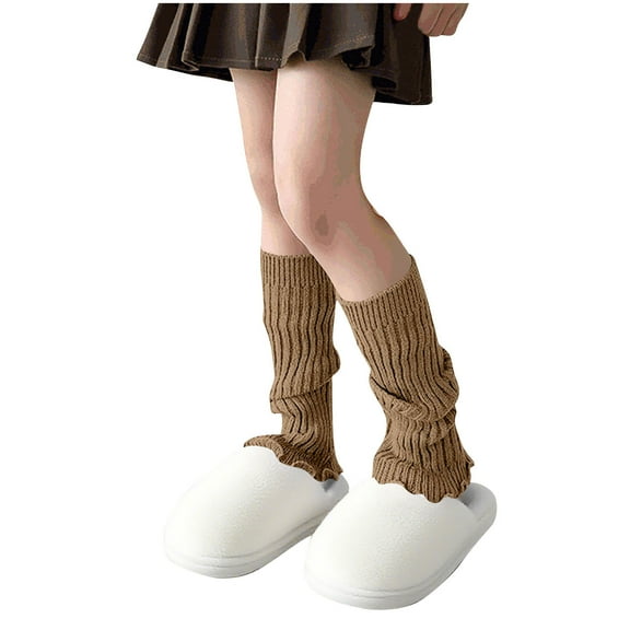 Youth Knitted Leg Warmers Over The Knee Wool Blend Socks Yoga Boot Cuffs Winter Stacked Cozy Footwear for Teens and Fashion Layering