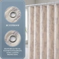 thumbnail image 2 of REGALWOVEN Faux Linen Shower Curtain, Leaf Print Bath Shower Curtain Sets with Hooks Grey 71"W x 71"L, 2 of 5
