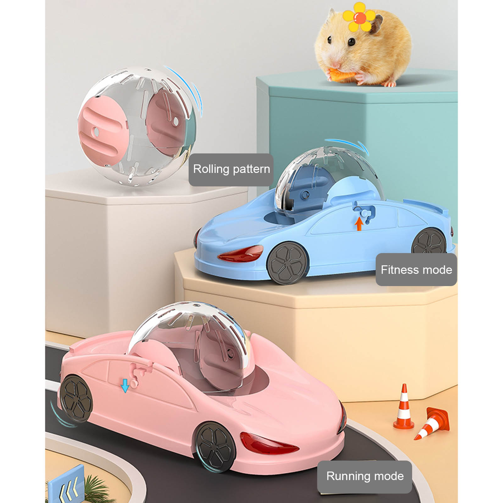 Hamster Exercise Car Shape Exercise Toy Provide Safe and Fun Activity For Pet Rodents Play Supplies