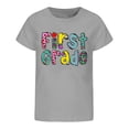 thumbnail image 4 of LILIYA Kid Girls First Day Of School Shirt Hello Kindergarten First/second/third Grade Trendy Short Sleeve Shirts T-Shirt Girl Summer Clothes, 4 of 5