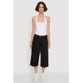 thumbnail image 2 of Womens Wide Leg Cargo Pocket Capris Pants, 2 of 5