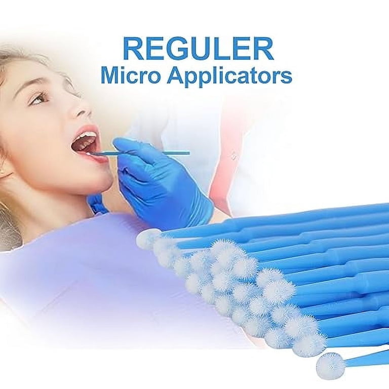 500 Micro-brosses Dentaires Jetables - 4 Tailles, Couleurs Assorties (bleu, Vert, Etc.)