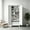 White + Metal + Metal, variant on AUU 75" Freestanding Metal Kitchen Pantry Cabinet with 5 Adjustable Shelves – 180 lb Capacity Storage Organizer for Dishware, Dry Goods, and Dining Room Essentials